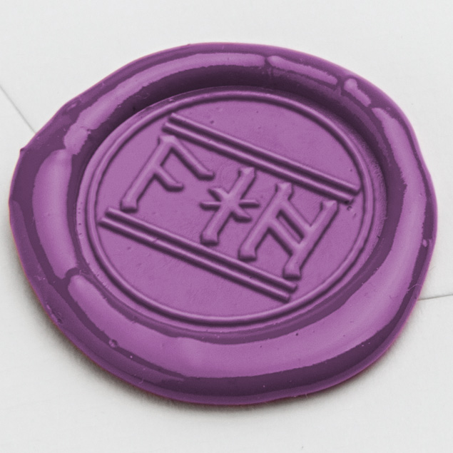Customised Runic Initials Peel and Stick Wax Seals