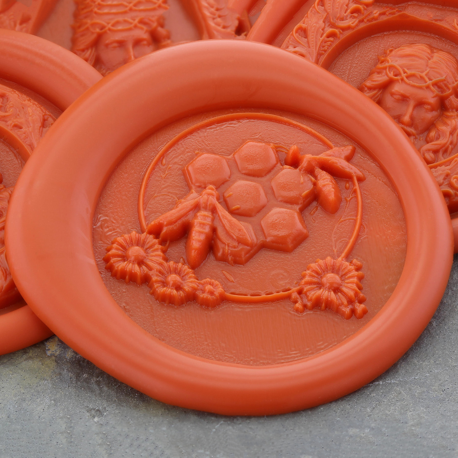Bees on Flowers 'Peel and Stick' Wax Seal