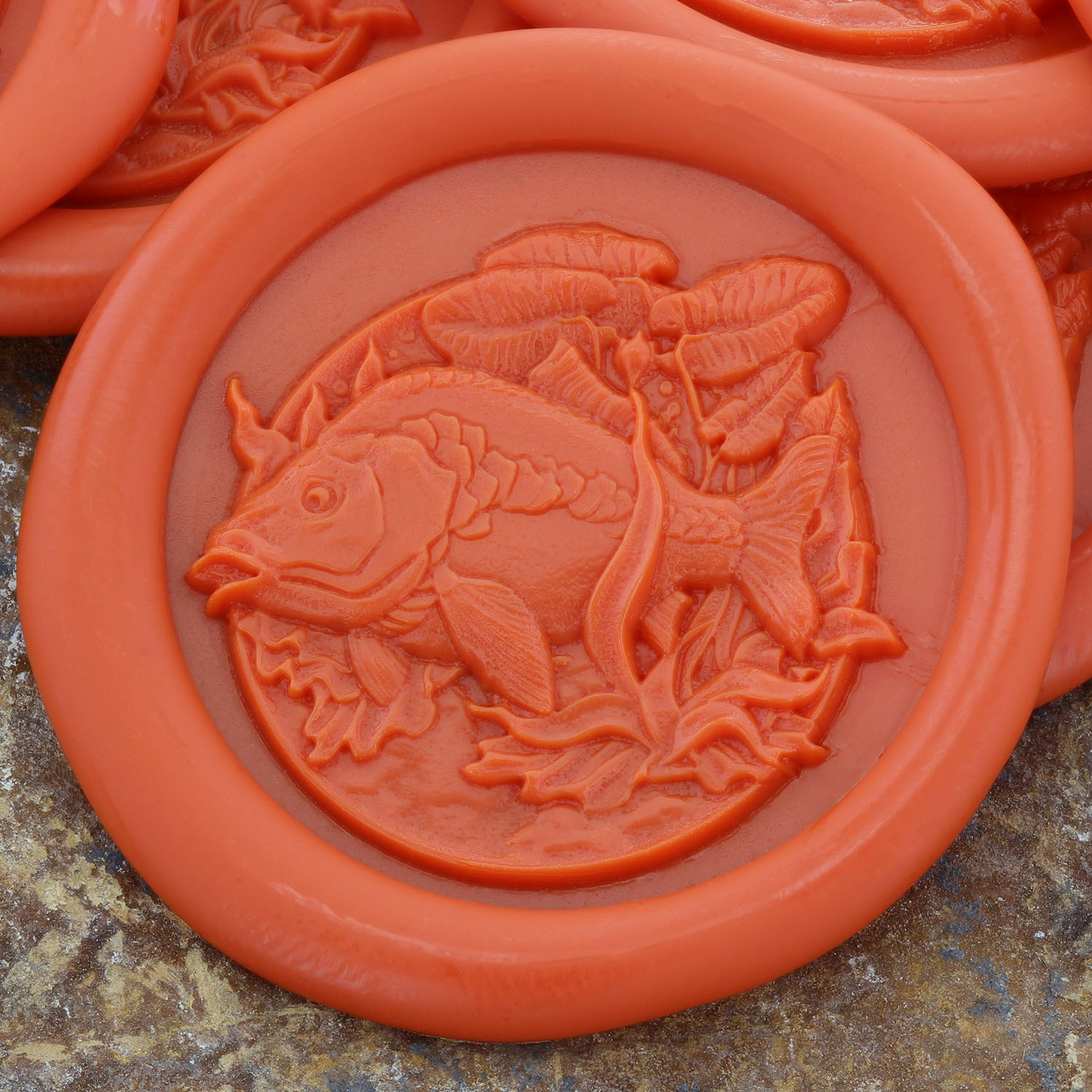 Fish 2 3D 'Peel and Stick' Wax Seal